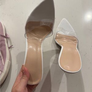 Elegant White and Beige Women's Shoes